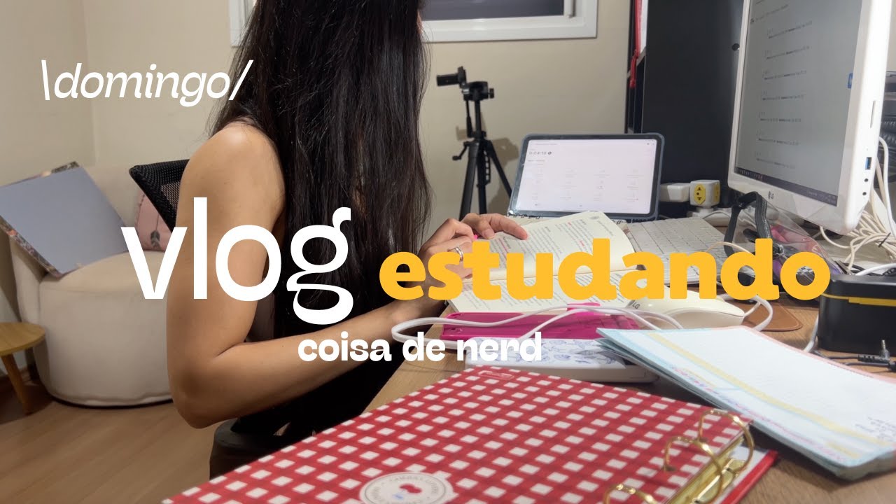 vlog: estudando no domingo, programação, aprendendo inglês, novo cronograma