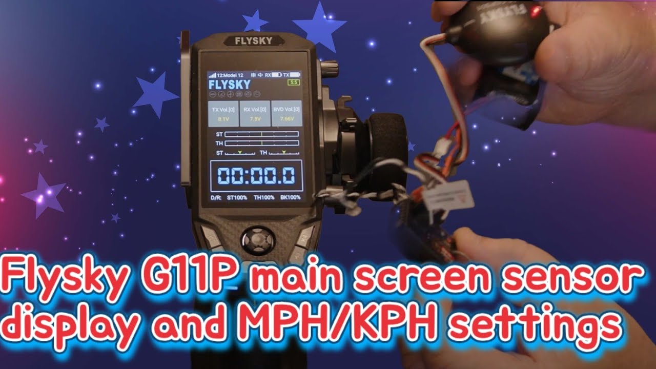 Настройка датчика основного дисплея Flysky G11P и настройки км/ч/миль/ч