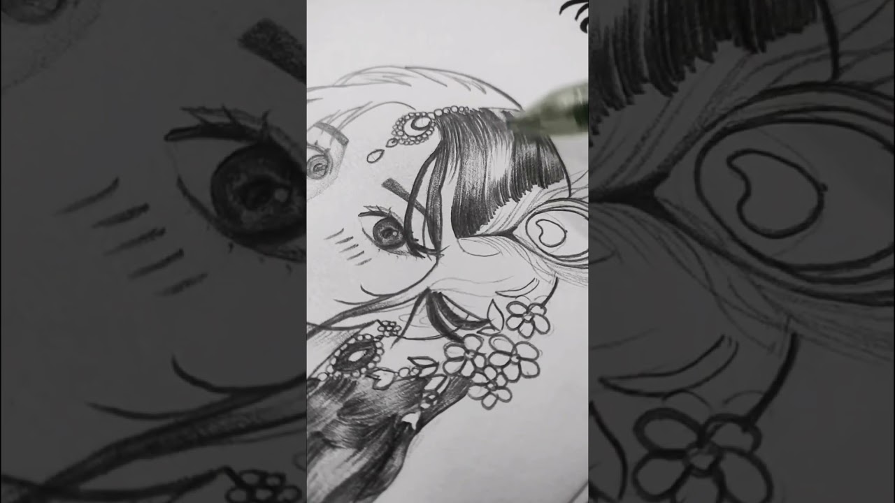 Radha ji drawing ✨🫀 