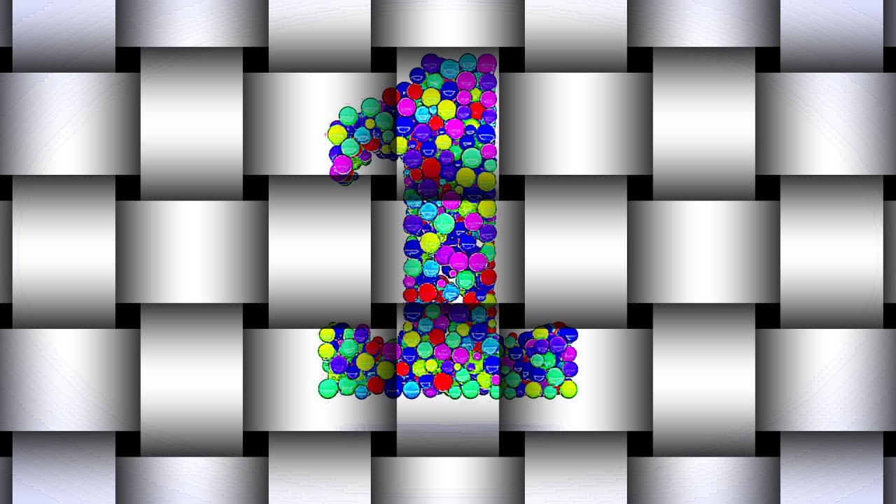 LEARN NUMBERS WITH COLOR BALLS I NUMBER 1 I GRID PATTERN I CLIP ANIMATION I PREVIEW2EFFECTS 