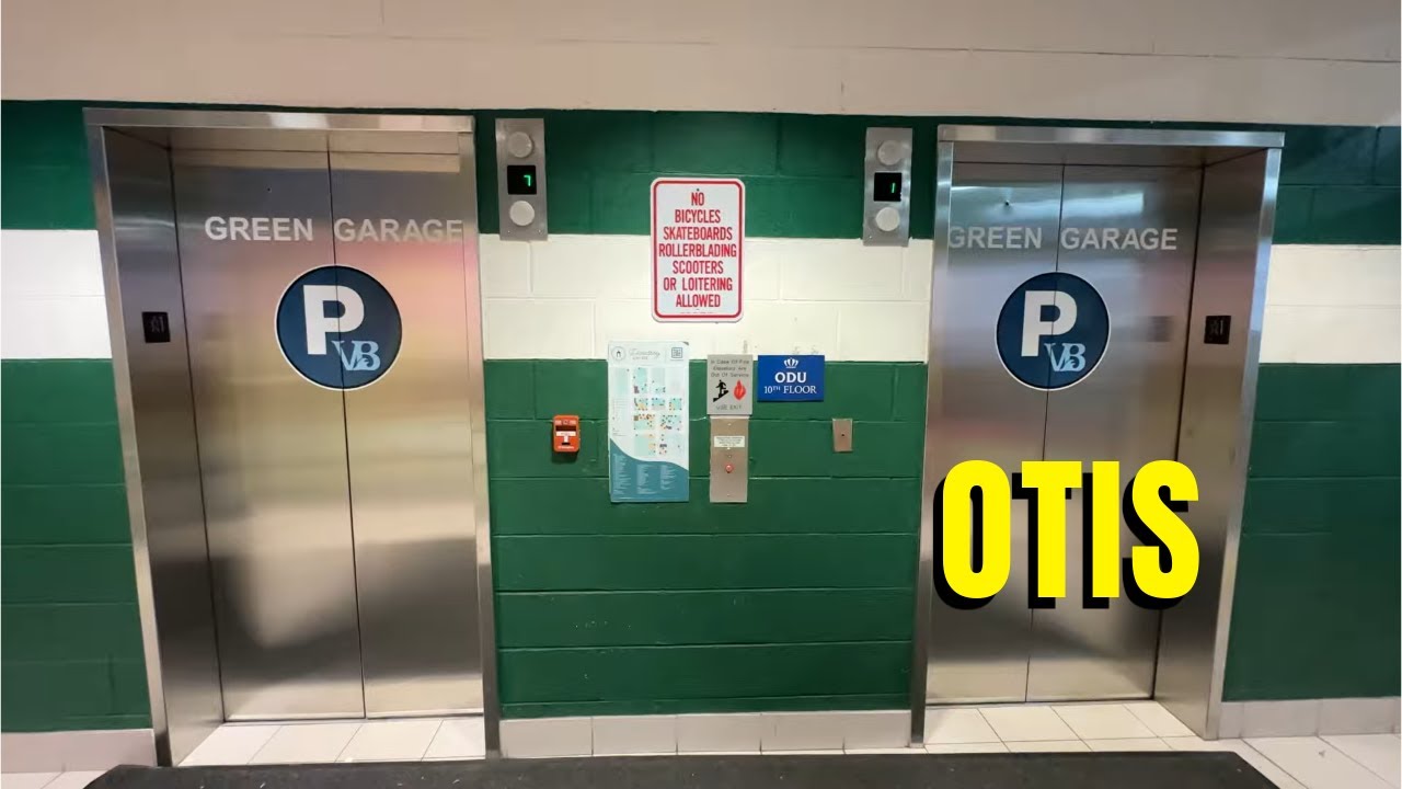 Подъемники Otis Scenic Traction Elevators — The Green Garage — Вирджиния-Бич, Вирджиния