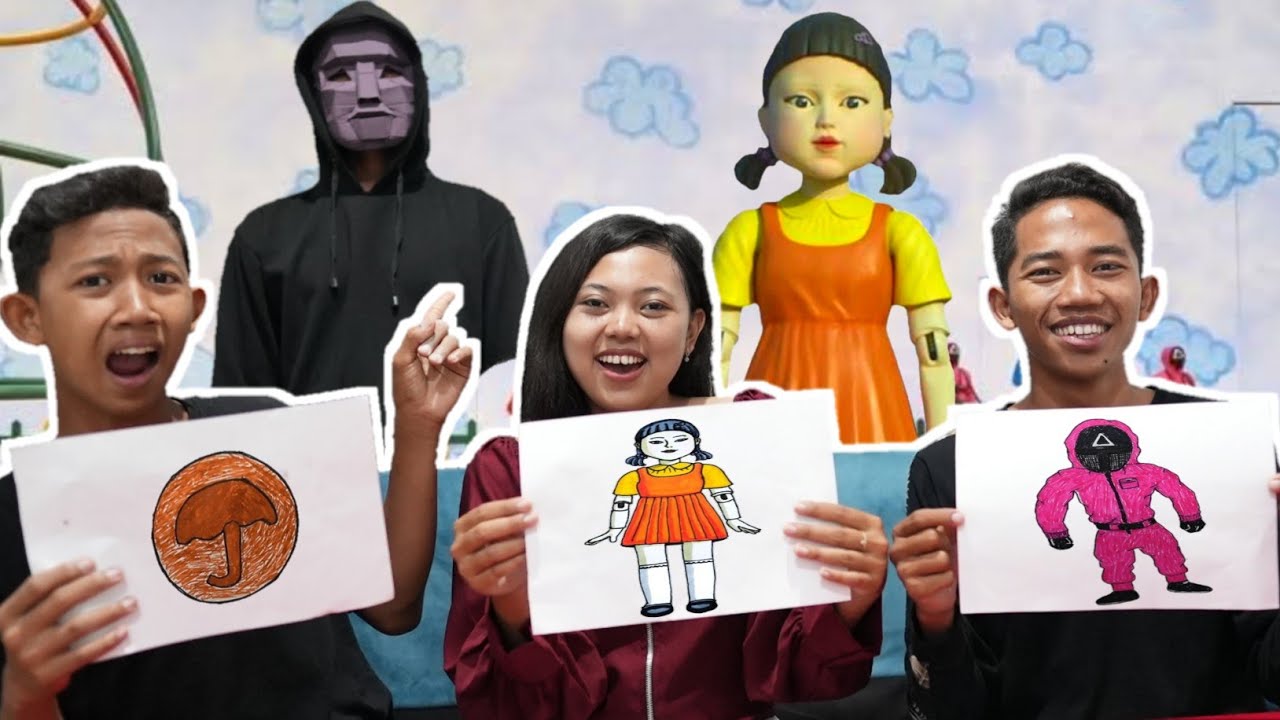 SIAPA YANG BISA MENGGAMBAR KARAKTER DI SQUID GAME, MENANG DAPAT HADIAH😱 | Mikael TubeHD
