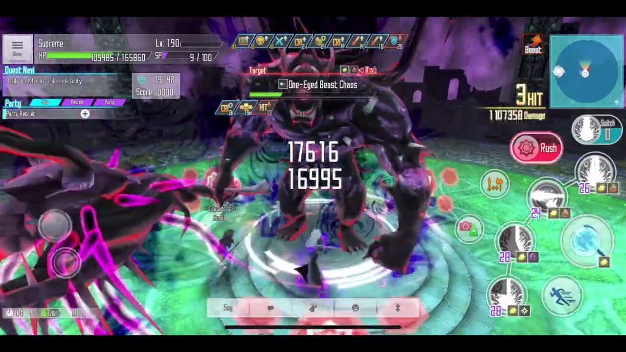 SAOIF: Chaos Showdown 155 Dark Black One-Eyed Beast (22 seconds)