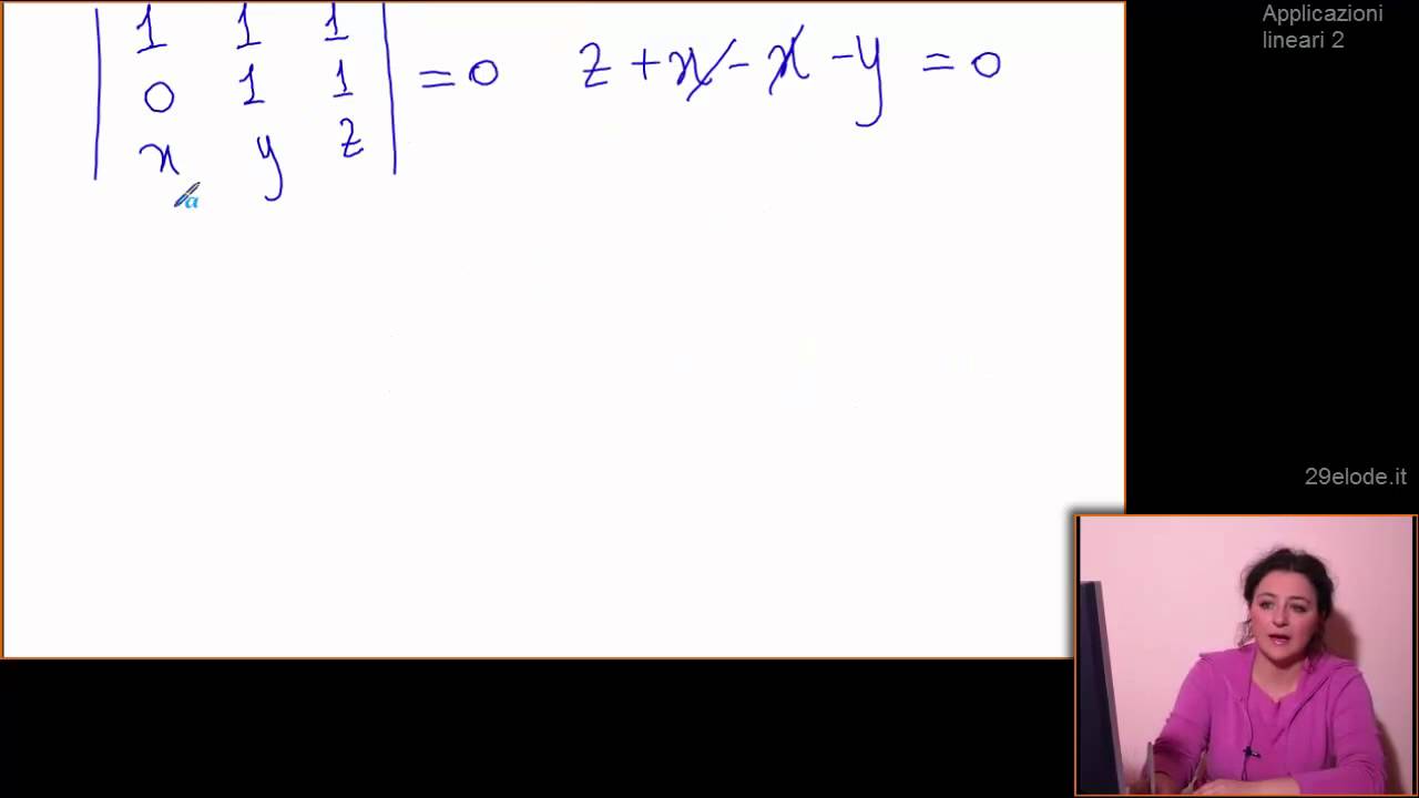 Lezioni Algebra lineare e Geometria - Esercizi applicazioni lineari