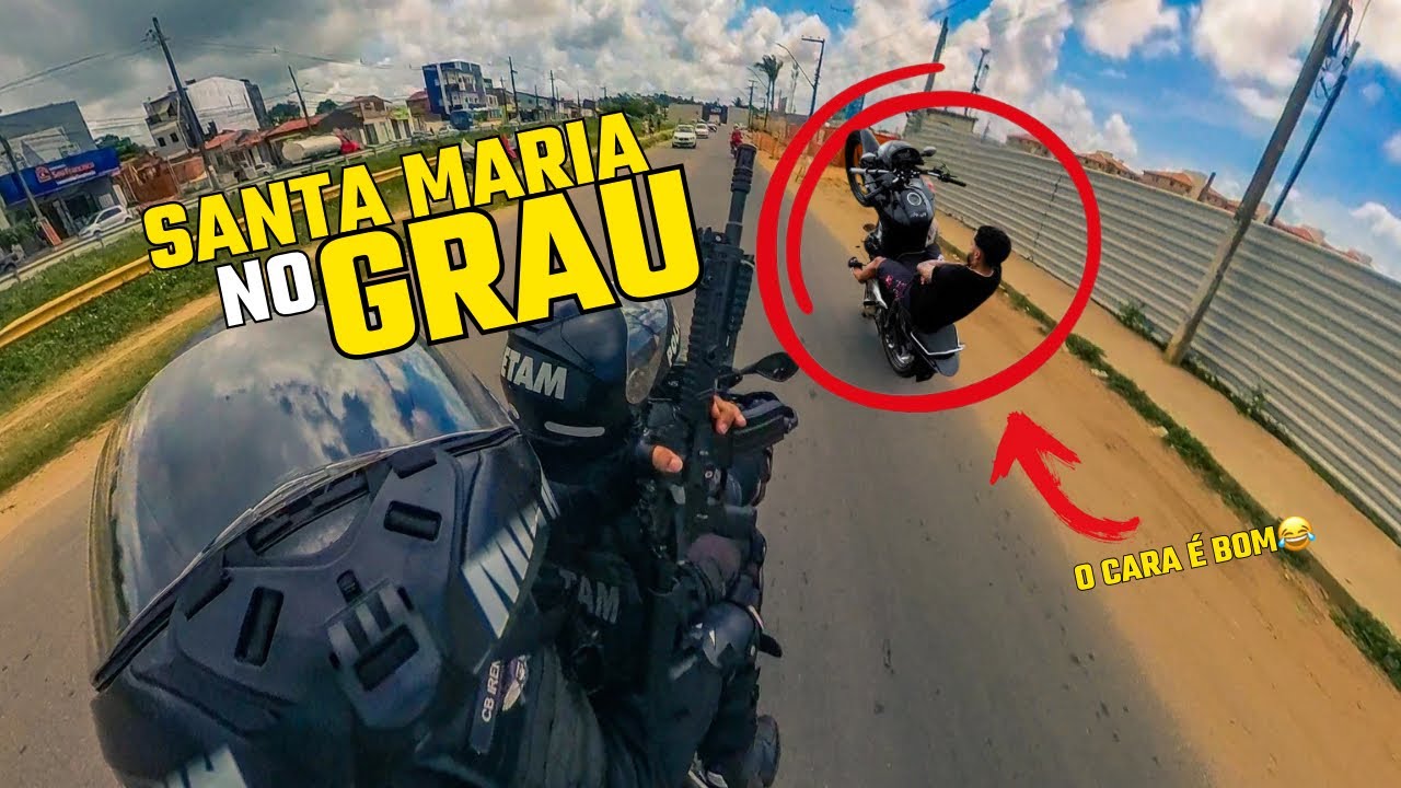 GETAM em ação, no Santa Maria, flagra jovem dando o GRAU em uma grande avenida