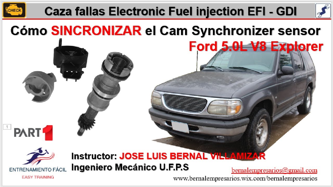 8.1-Sincronizar el Sensor Cam Synchronizer CMP Ford Explorer Mountaineer 5.0L-V8 OBD2 EEC5 1997-2003