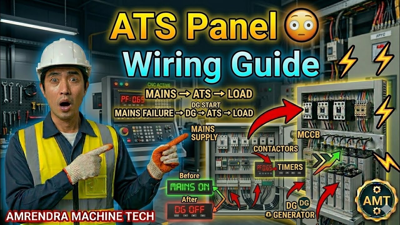 ATS Panel Connection Guide 🔥 DG और Mains Auto Transfer