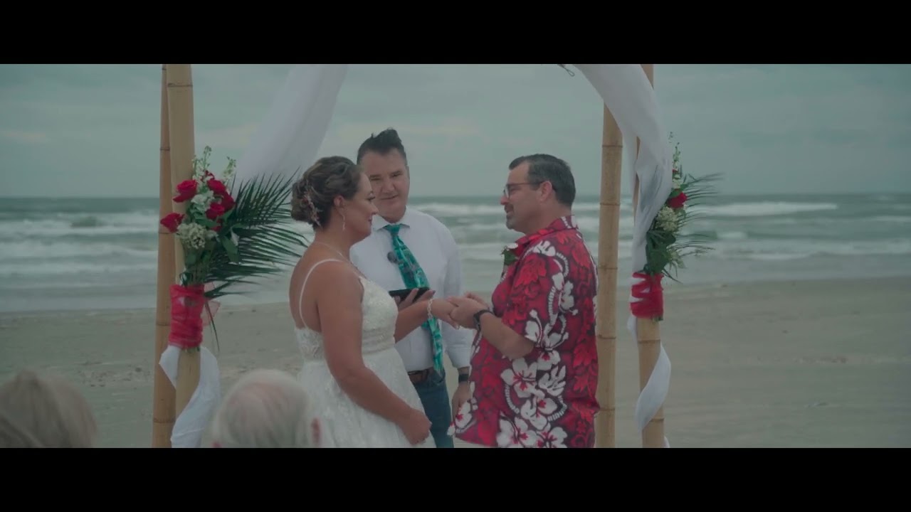 Stephanie and Greg's Port Aransas, Texas  Premium Ceremony Beach Wedding by Rev John Roberts