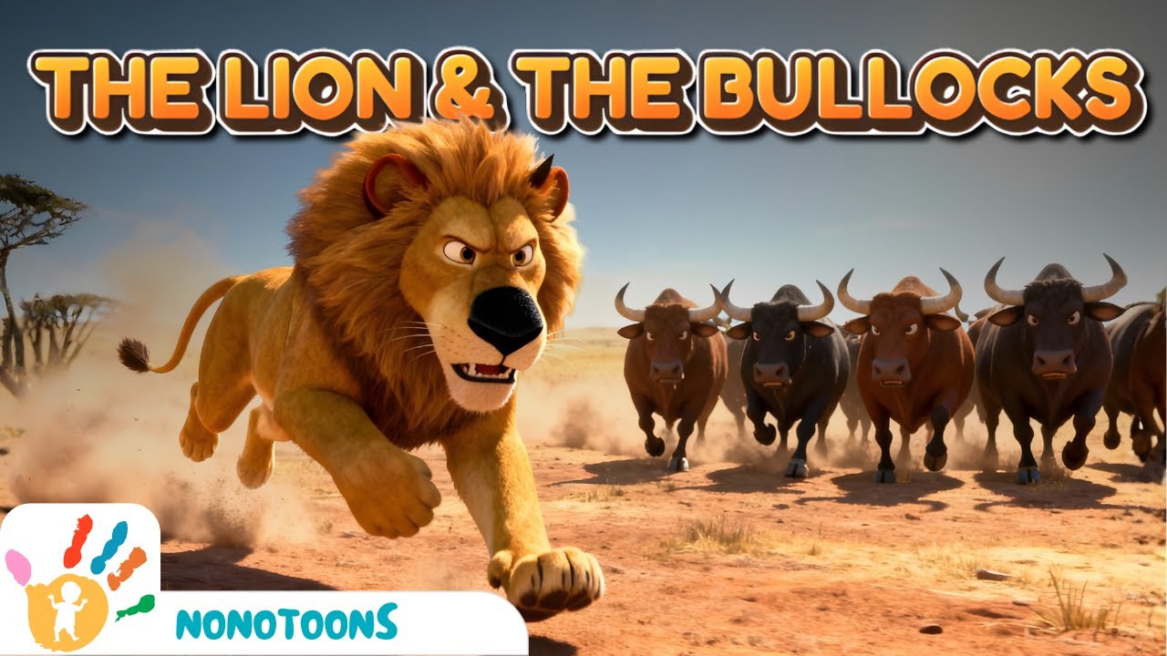 The Lion and the Bullocks 🦁🐂 | Unity is Strength | Moral Story for Kids