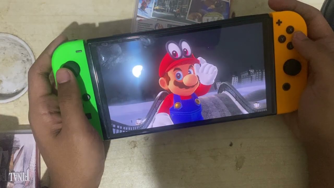 First Time Unboxing and Playing Super Mario Odyssey on Nintendo Switch OLED