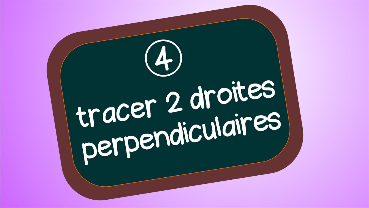 tracer des droites perpendiculaires