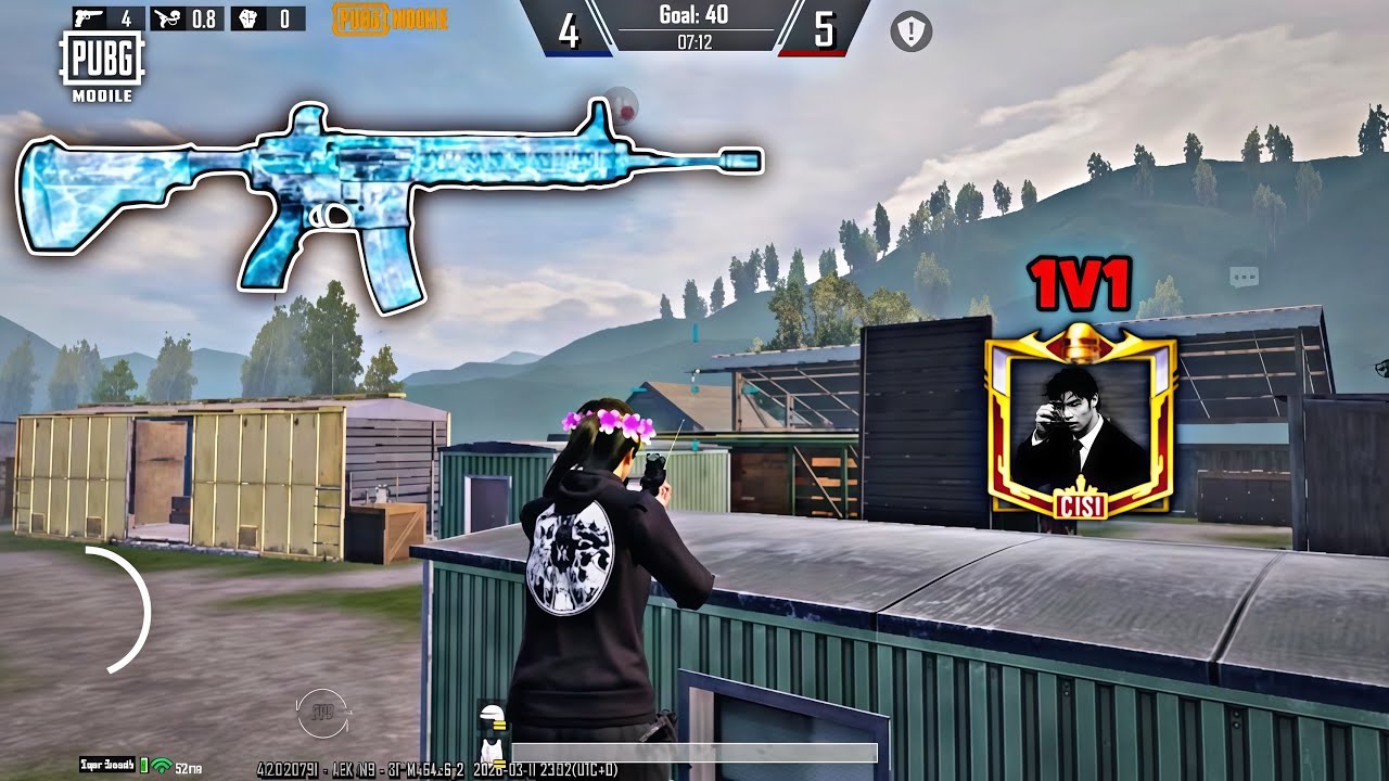 M416 1V1 ROOM WITH S2 CONQ PLAYER WITH HARDEST KILLS🐐🔥#pubgmobile 