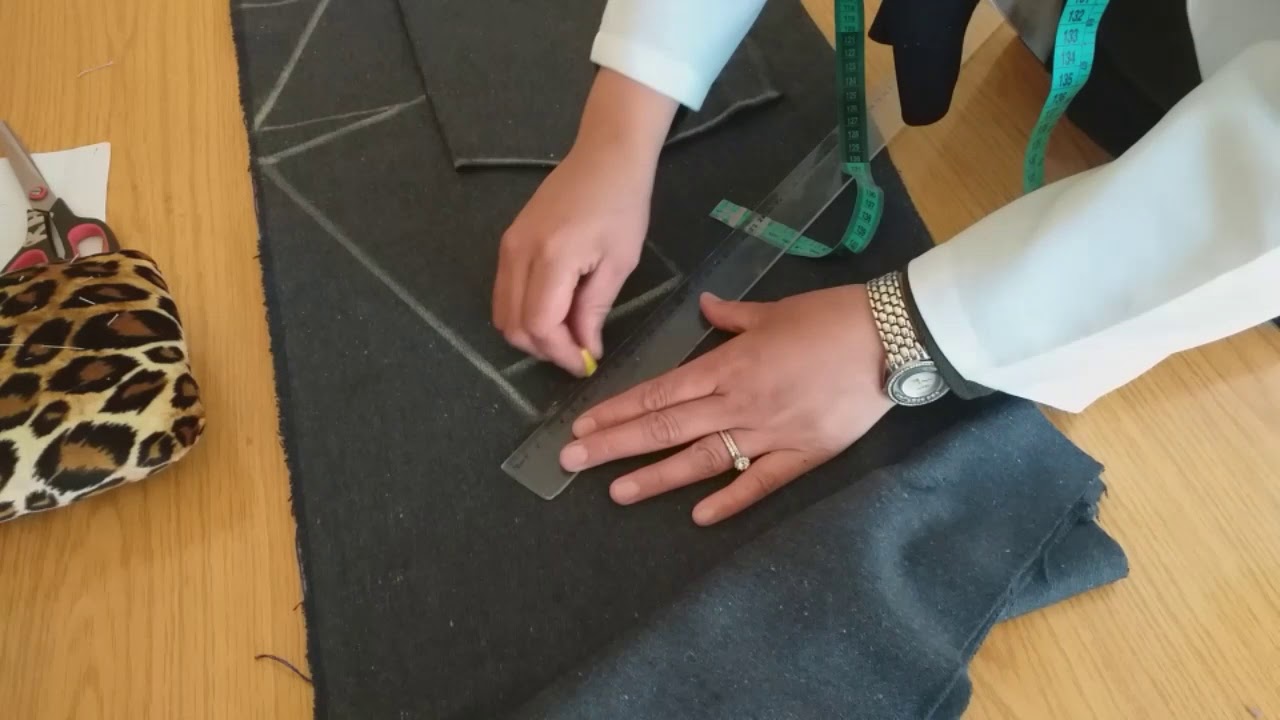 فصالة✂️مونطو رجالي بالكول تايور مباشرة على الثوب بدون باترون(الجزء1)