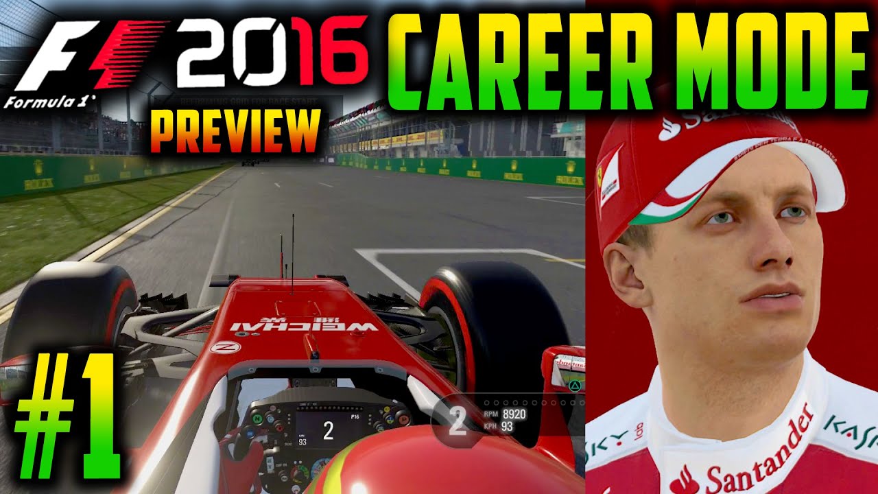F1 2016 PS4 CAREER MODE PART 1 - CUSTOMISATION, CAR UPGRADES (PREVIEW)