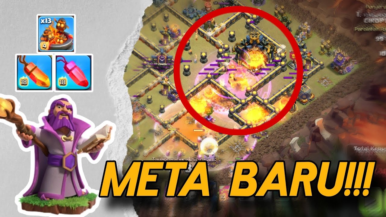 LANGSUNG COBA DI WAR!!! KOMBO TUNGKU TH17 - FIREMITE CLASH OF CLANS ATTACK STRATEGY