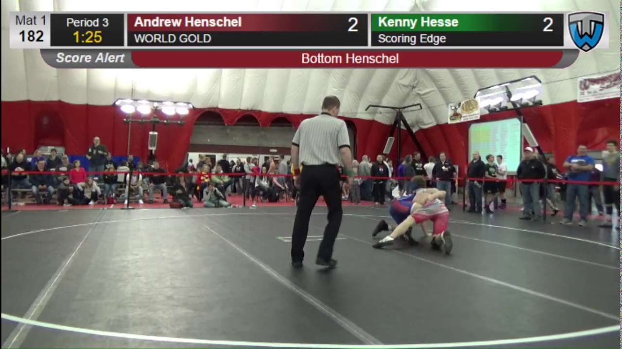 182 Andrew Henschel WORLD GOLD vs Kenny Hesse Scoring Edge 6476361104