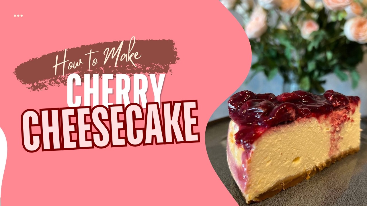 Creamy Cherry Cheesecake 🍒 Easy Dessert Recipe