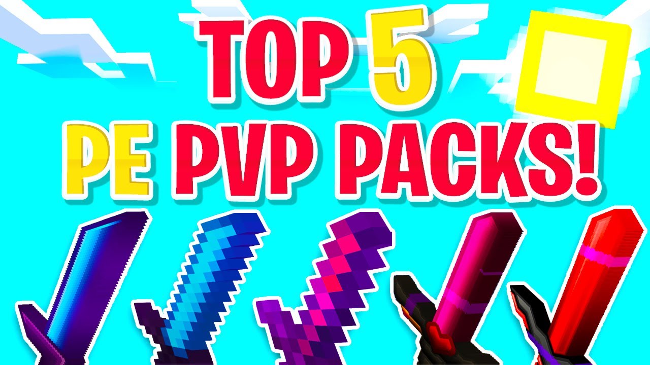 TOP 5 MCPE PVP TEXTURE PACKS! (Minecraft Bedrock)