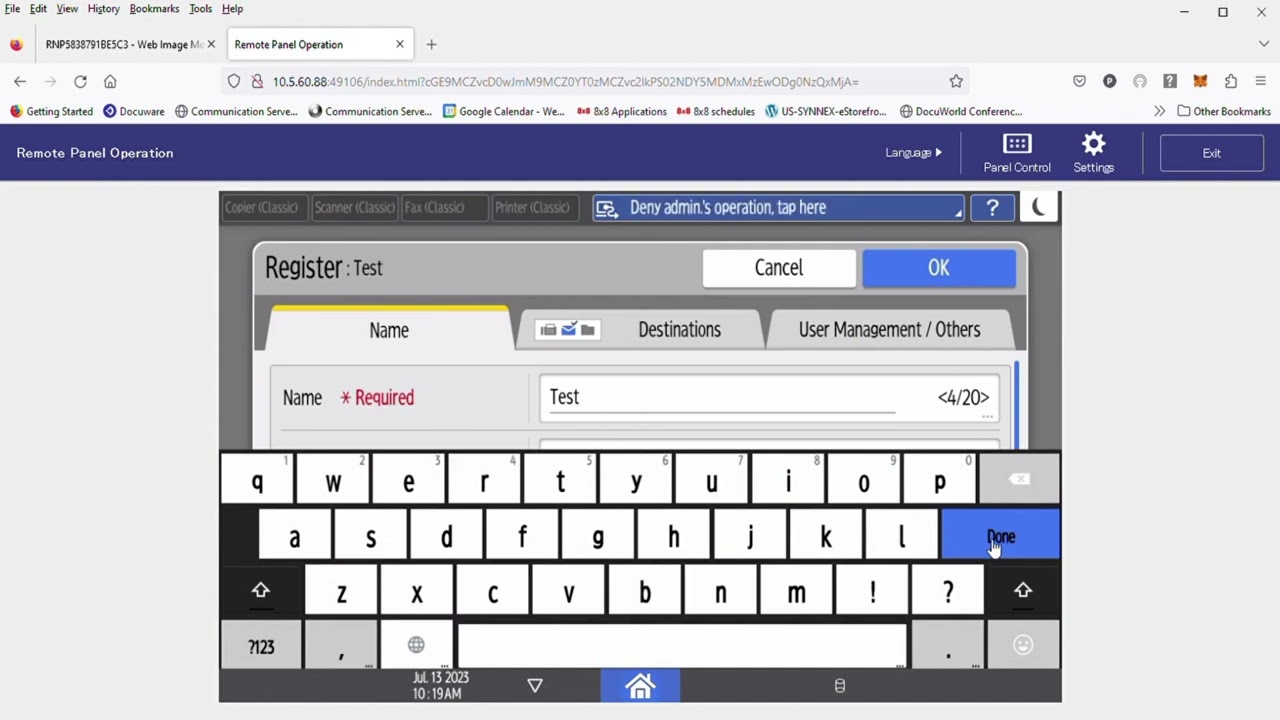 Quick & Easy Add Address Book Destination for Scan to Email on Ricoh MFP