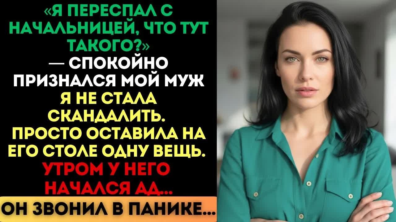 «Переспал с начальницей, не ной», — сказал муж. Но одна вещь всё изменила...