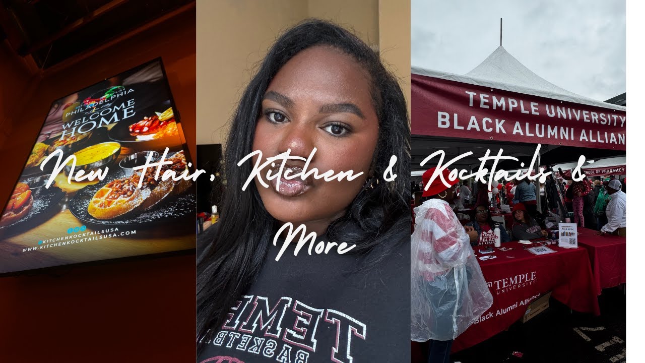OCTOBER VLOG | Luv Me Hair, Temple Homecoming, Kitchen and Kocktails Event in Philadelphia!