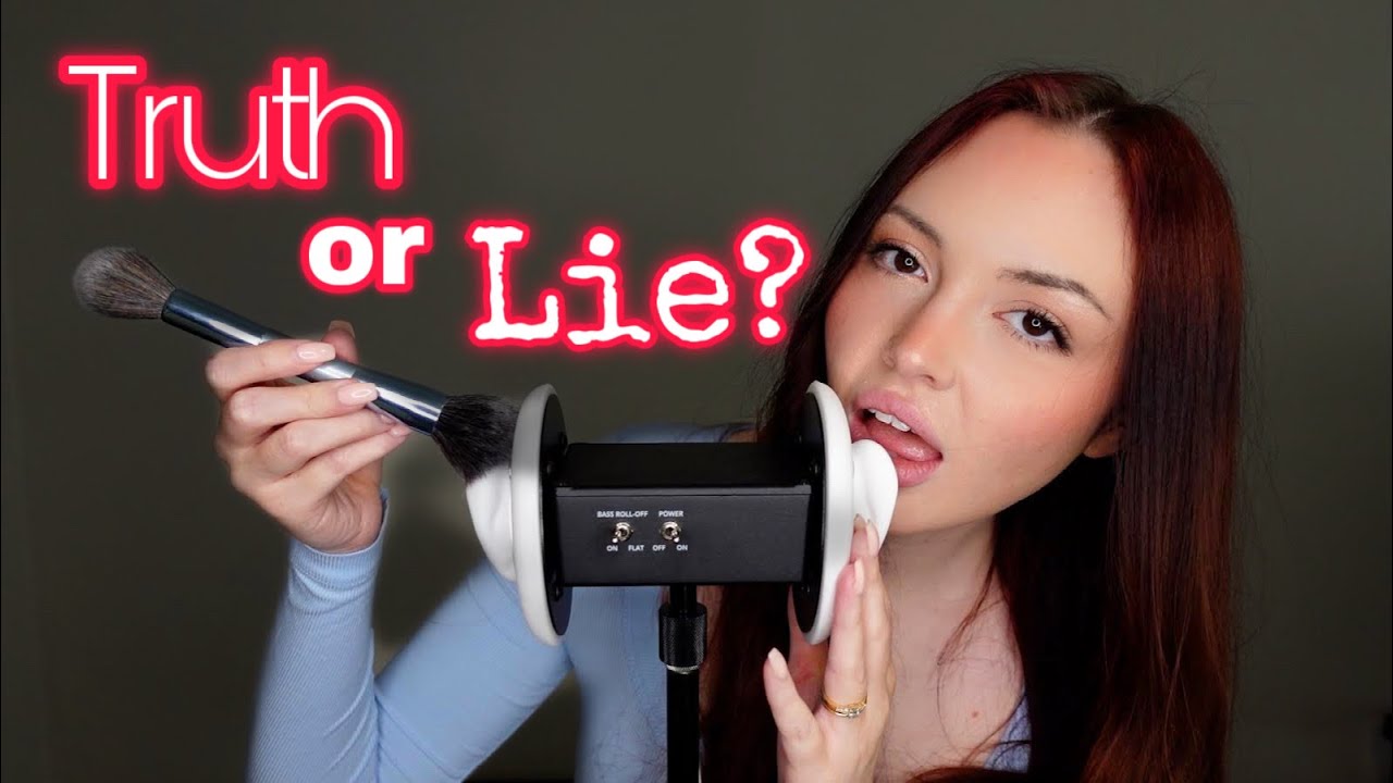 Truth or Lie? Ear brushing and whispers #ASMR