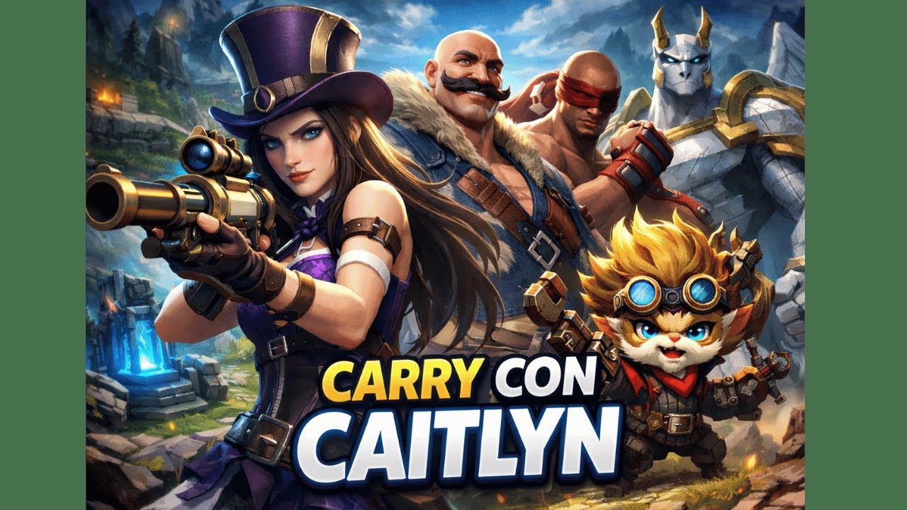 Carreando partidas con Caitlyn ADC.. Flex con Amigos😱😱😱