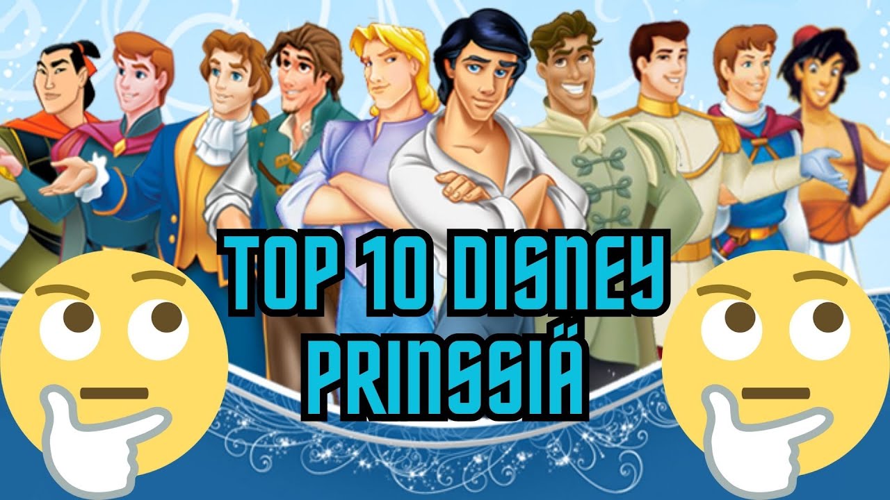 top 10 disney prinssiä