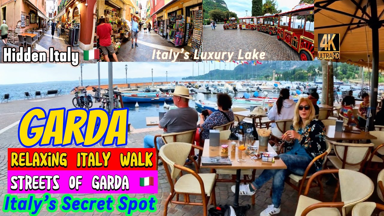 Garda Town, Lake Garda - Walking Tour (4k Ultra HD) Gardasee 2025