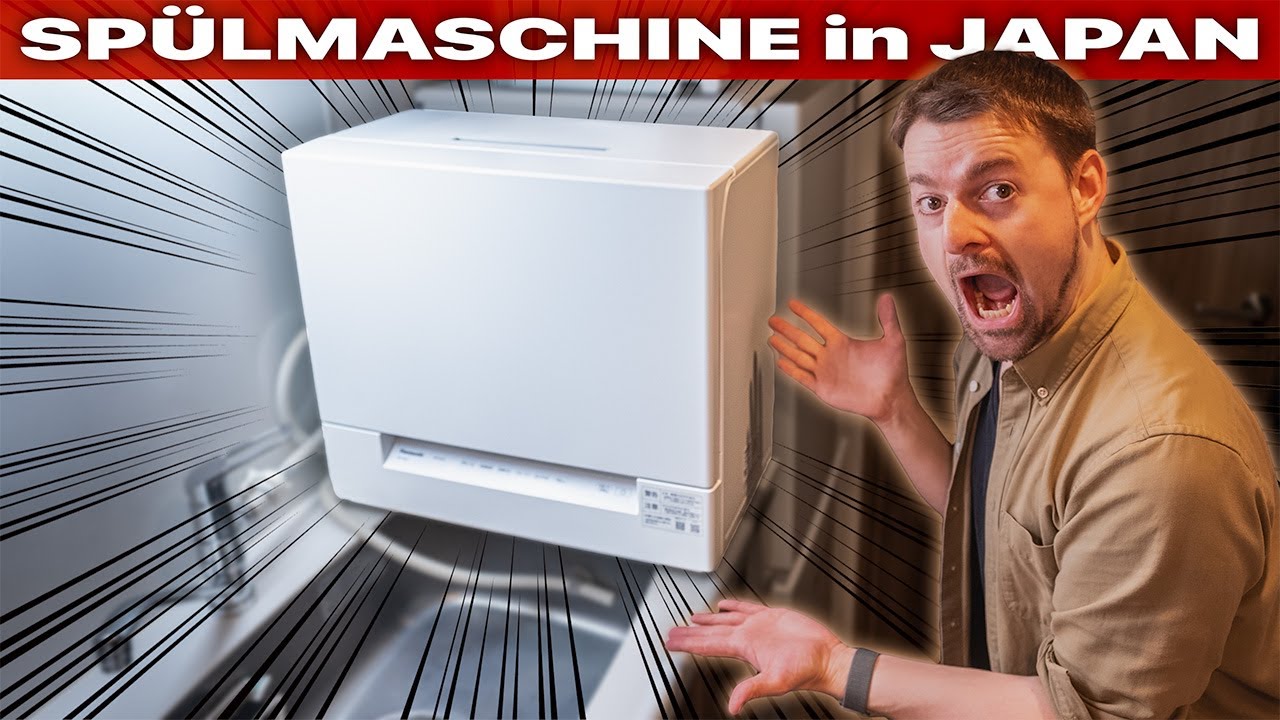 Nur in Japan: SPÜLMASCHINE OBEN auf dem Spülbecken!