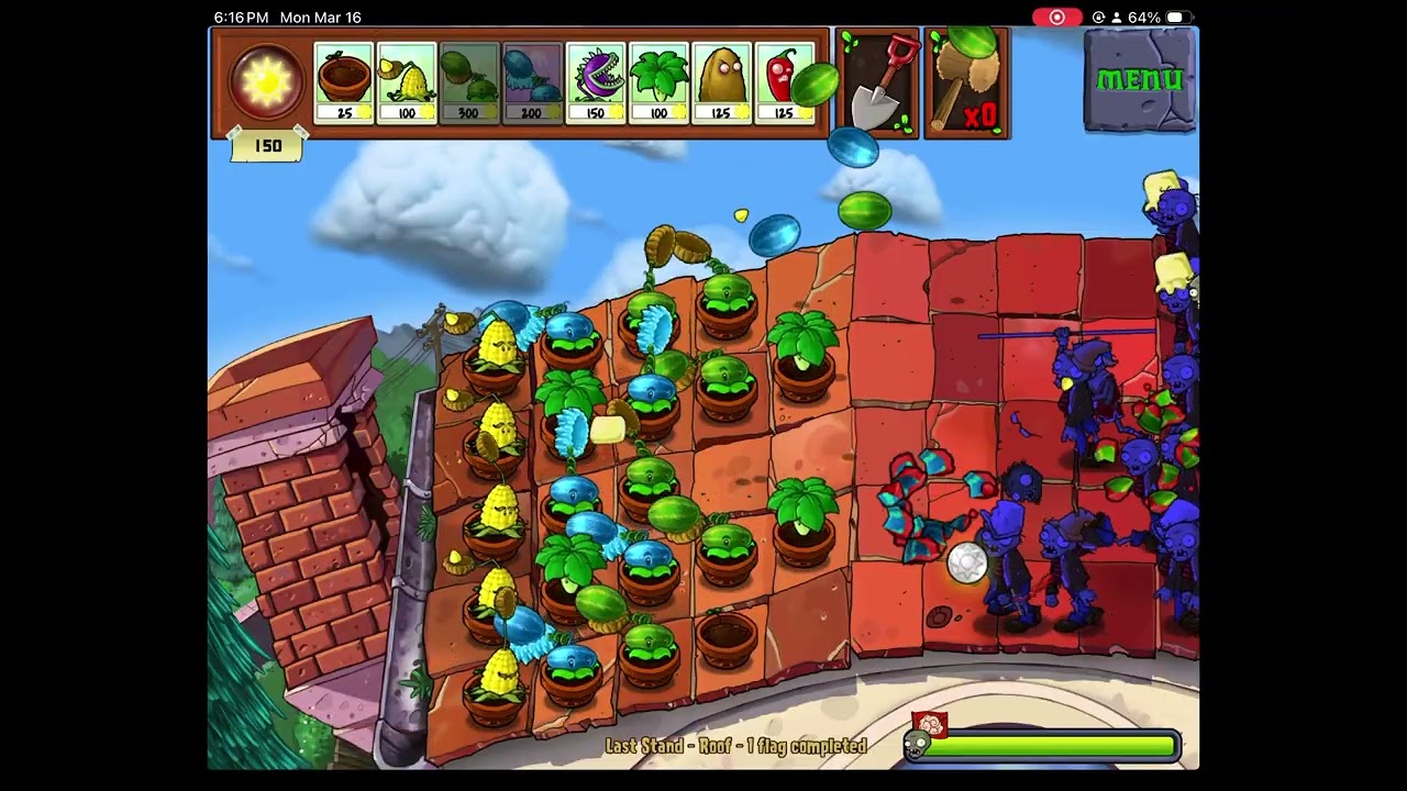 Plants vs. Zombies™ HD - Last Stand - Roof (Walktrough)
