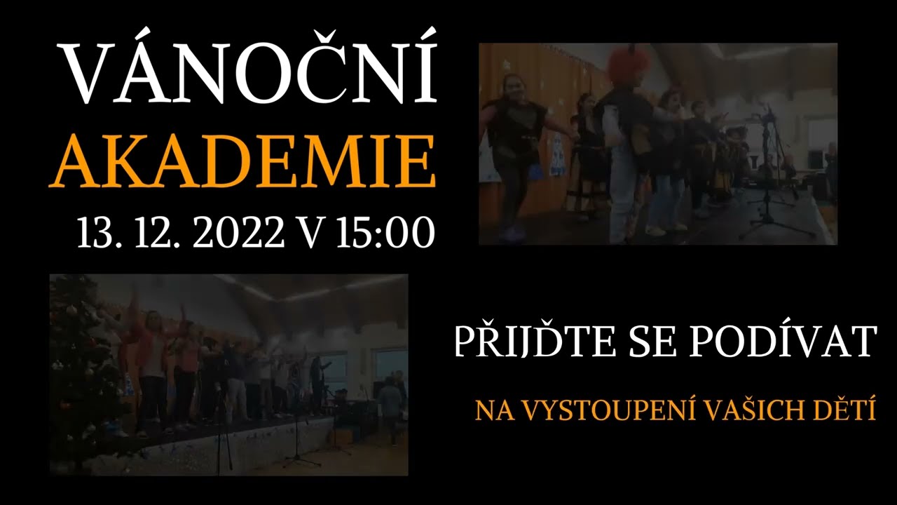 Pozvánka na Vánoční akademii 2022