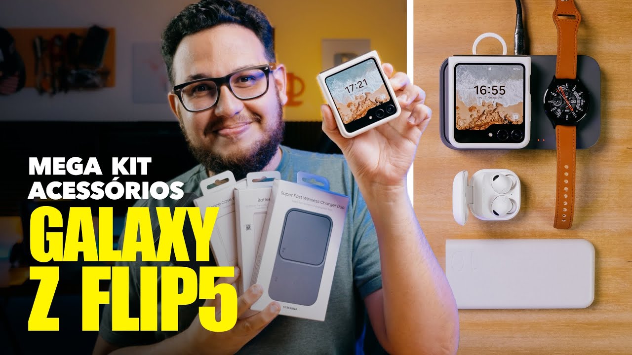 MEGA KIT GALAXY Z FLIP5 - UNBOXING DE ACESSÓRIOS