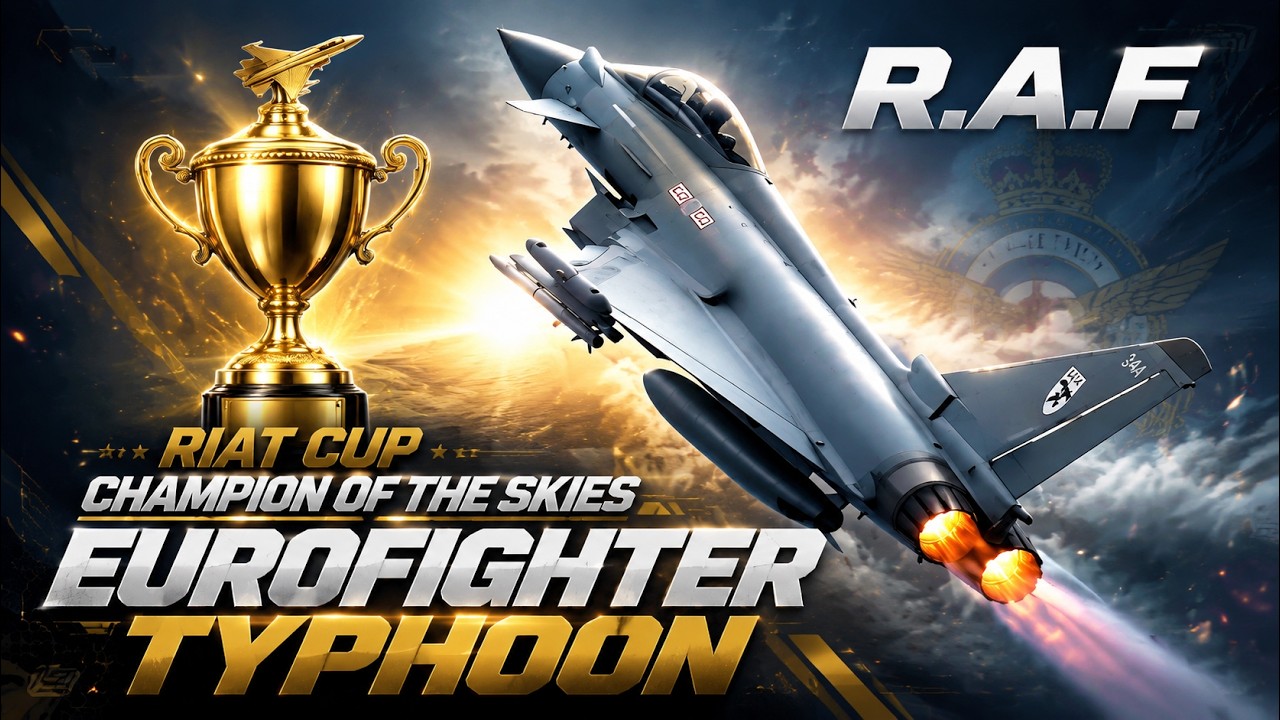 Eurofighter Typhoon R.A.F. RIAT CUP Winner of Champion of the Skies Public competition .