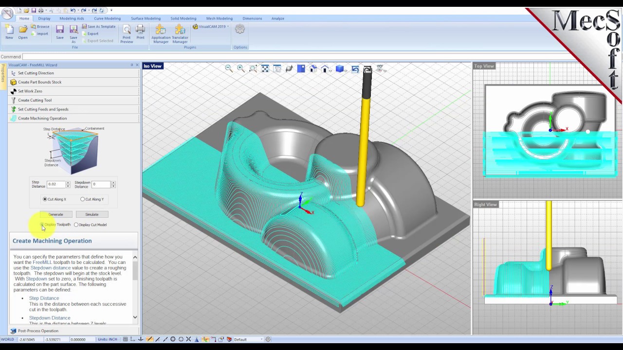 FreeMILL 2019 for VisualCAD Demo