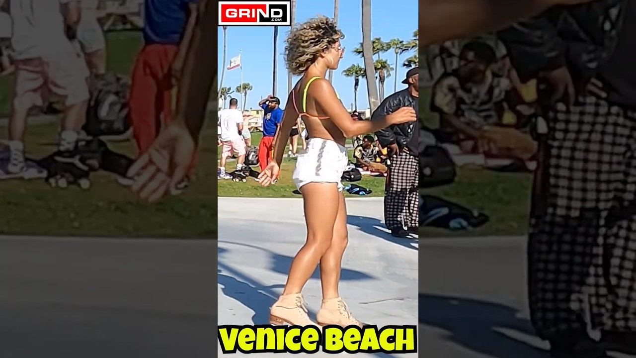 pt 3 Bee Gees Staying Alive at Venice Beach roller disco Plaza #rollerskating #lagrind