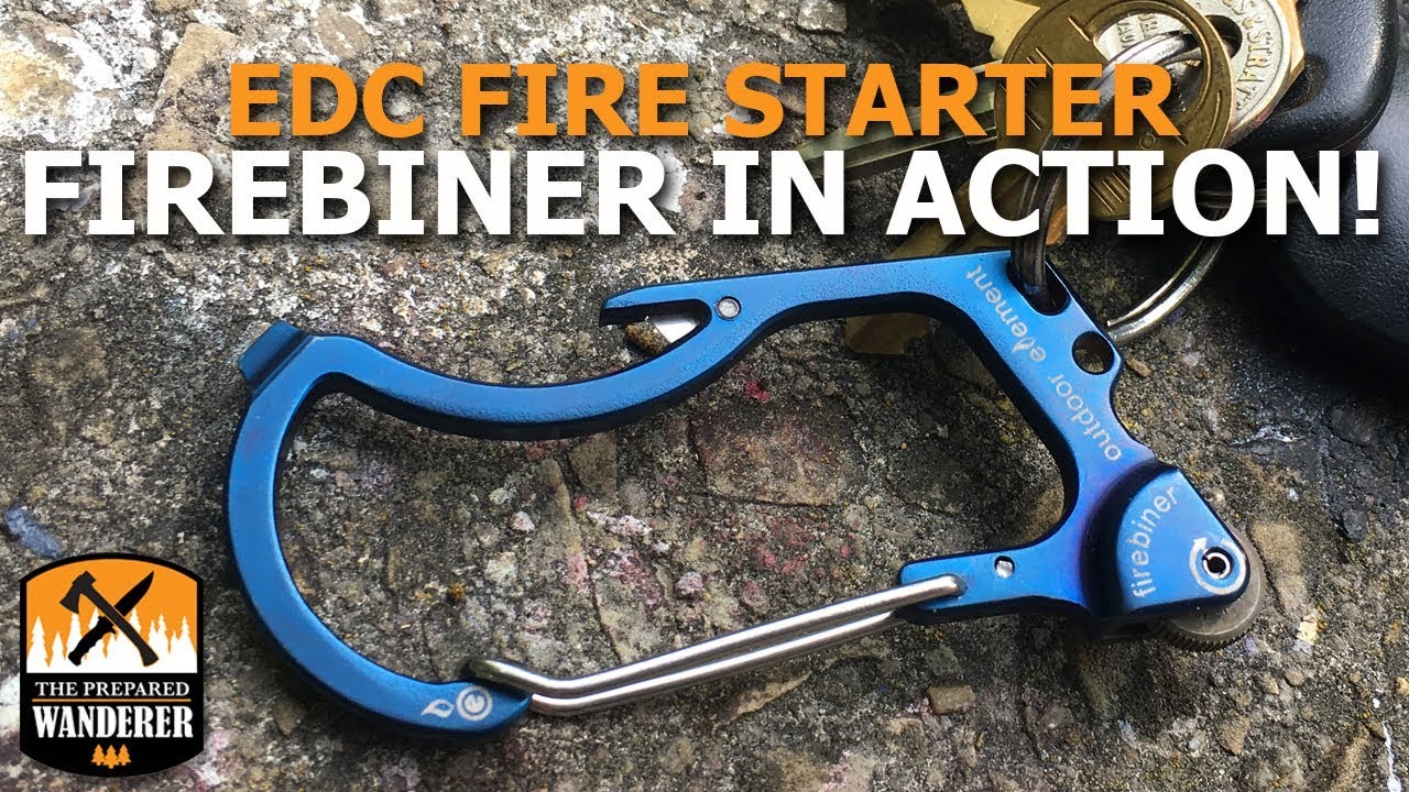 EDC Fire Starter Firebiner in Action!