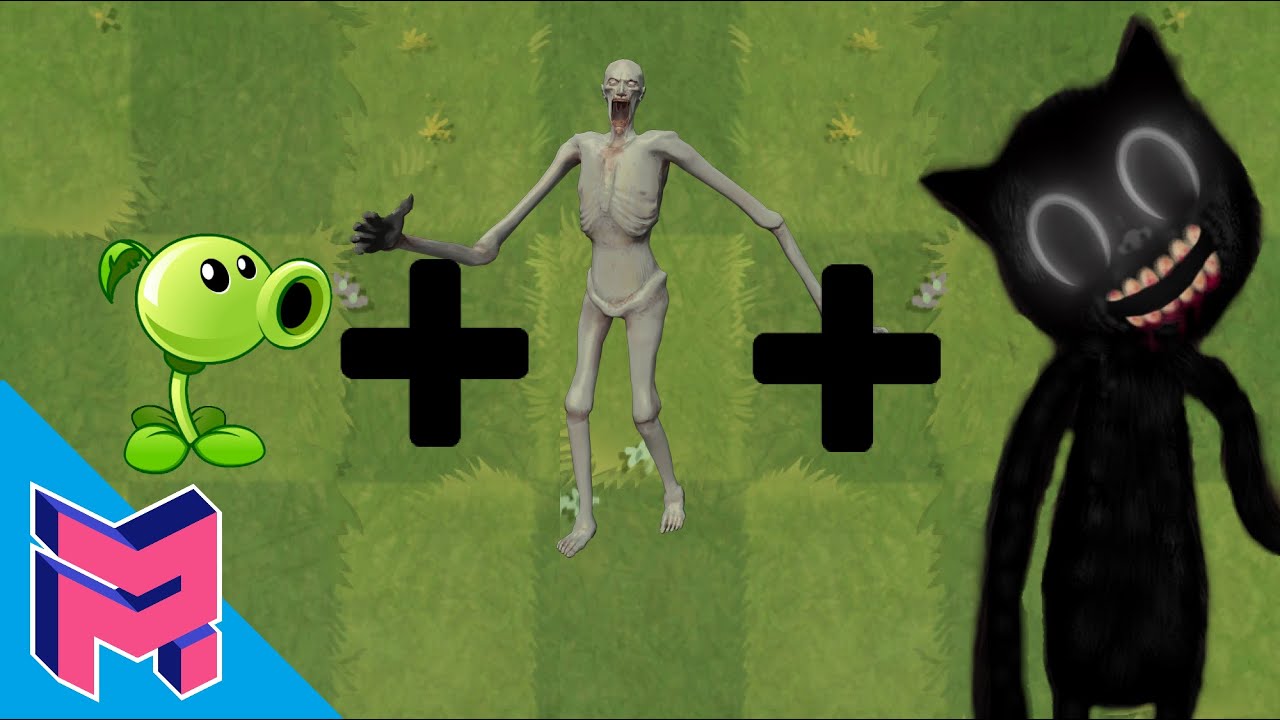 Plants vs Zombies Fusion Hack Animation ( Peashooter + SCP-096 + Cartoon Cat )
