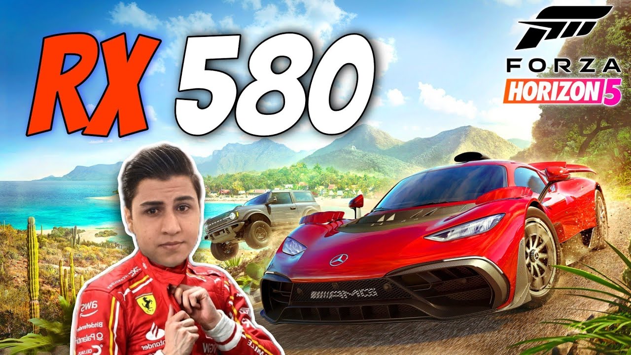 تست گیم کارت گرافیک RX 580 8G در بازی Forza Horizon 5
