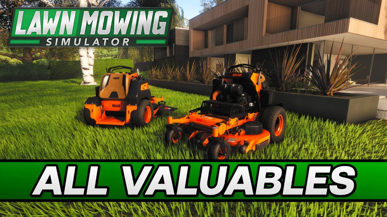 Lawn Mowing Simulator - All 16 Valuables Locations (All Collectibles Guide)
