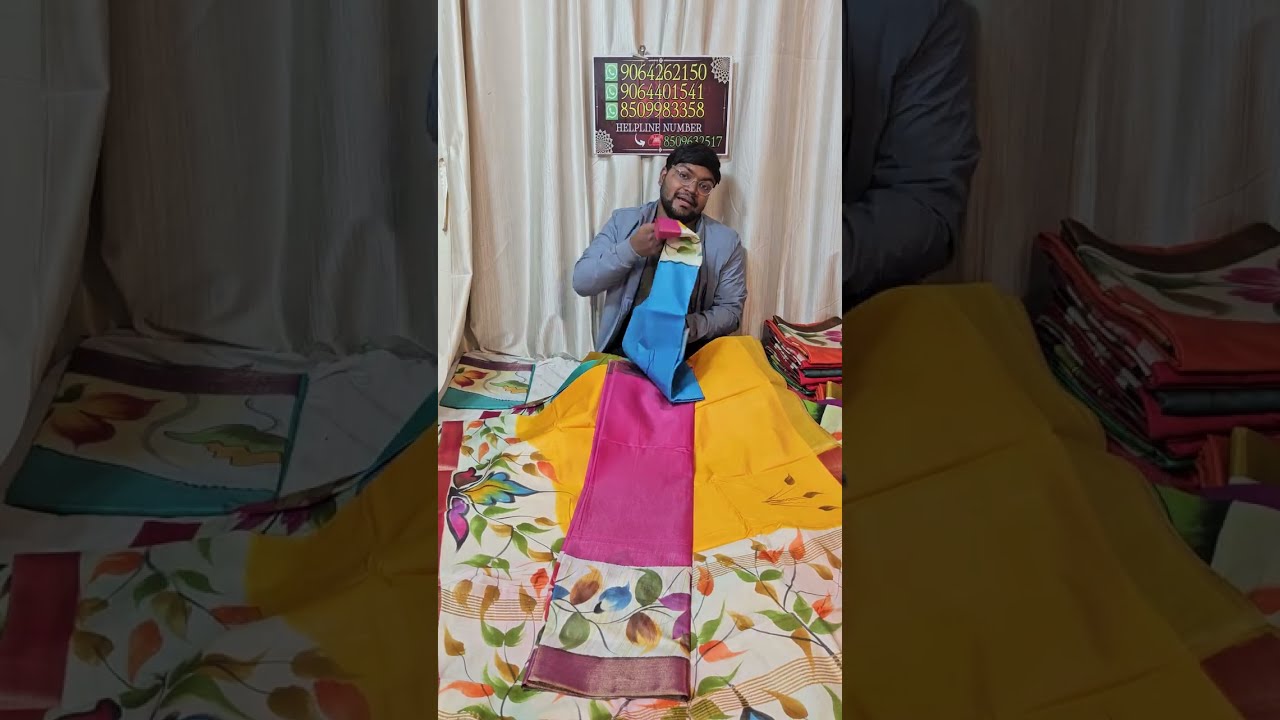 সুন্দর সুন্দর শাড়ি গুলি একসাথে দেখালে চলবে? 🤔☺️🔥Jori Par hand Paint | Bafta Hand Print
