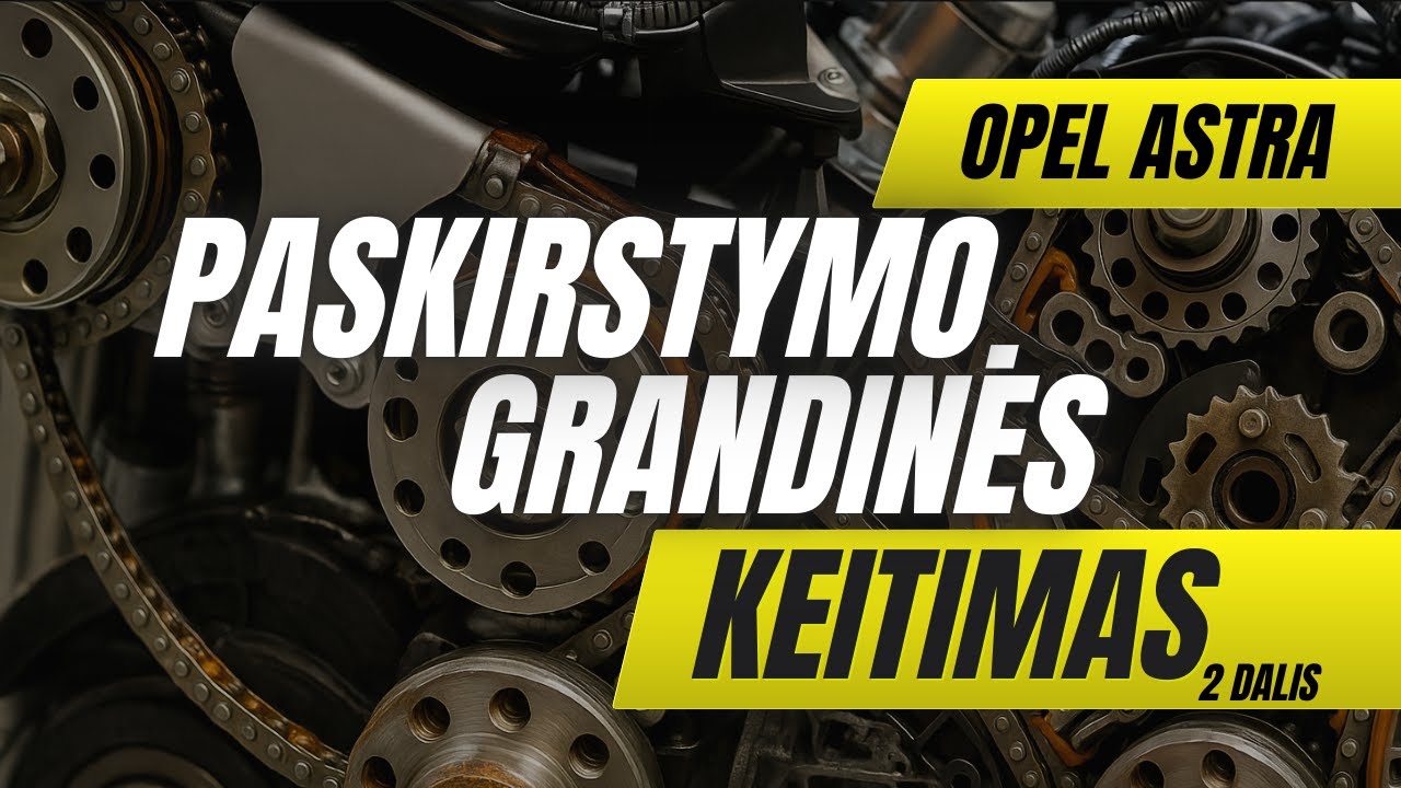Opel Astra K 1.0 benzinas, paskirstymo ir alyvos siurblio grandių keitimas - 2 dalis