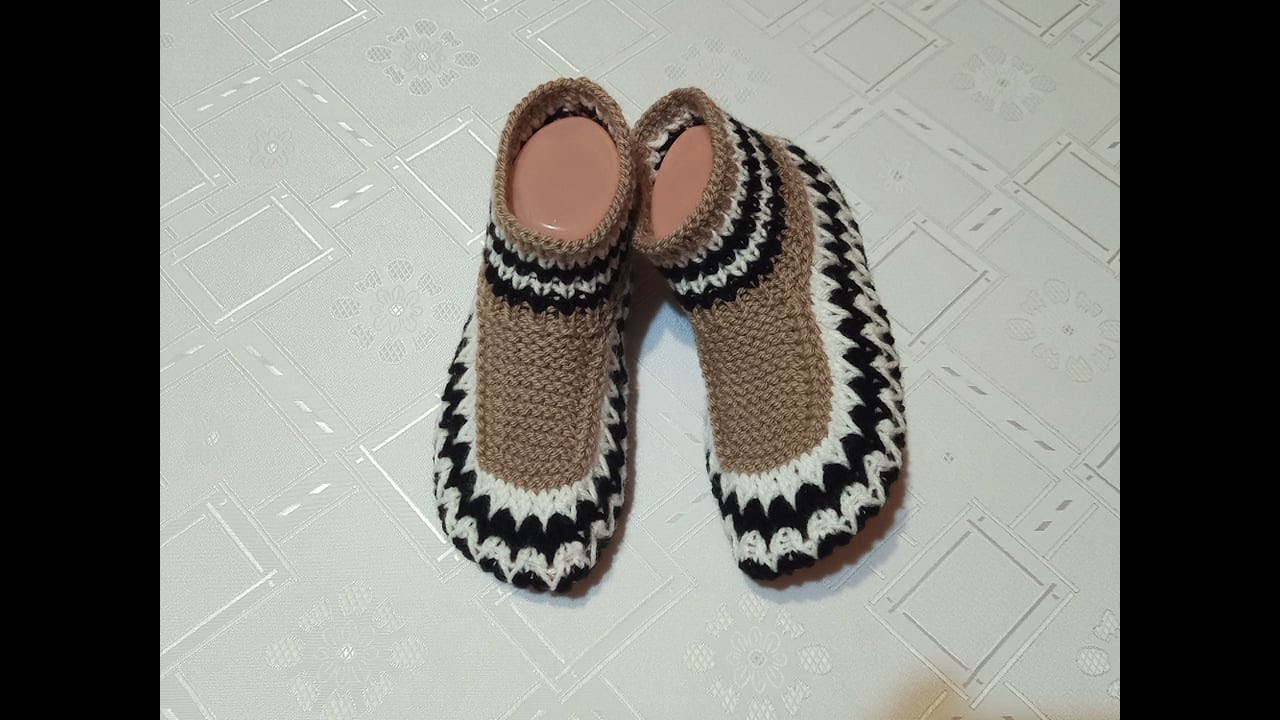 Плетени Терлици #69 - (Knitted Slippers) (Тапочки спицами) (Patik) (Pantufas passo a passo)