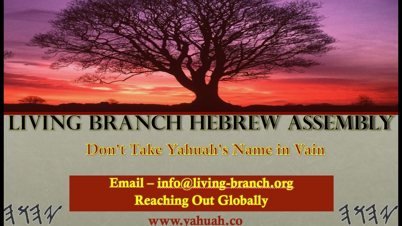 Don't Take Yahuah's Name in Vain