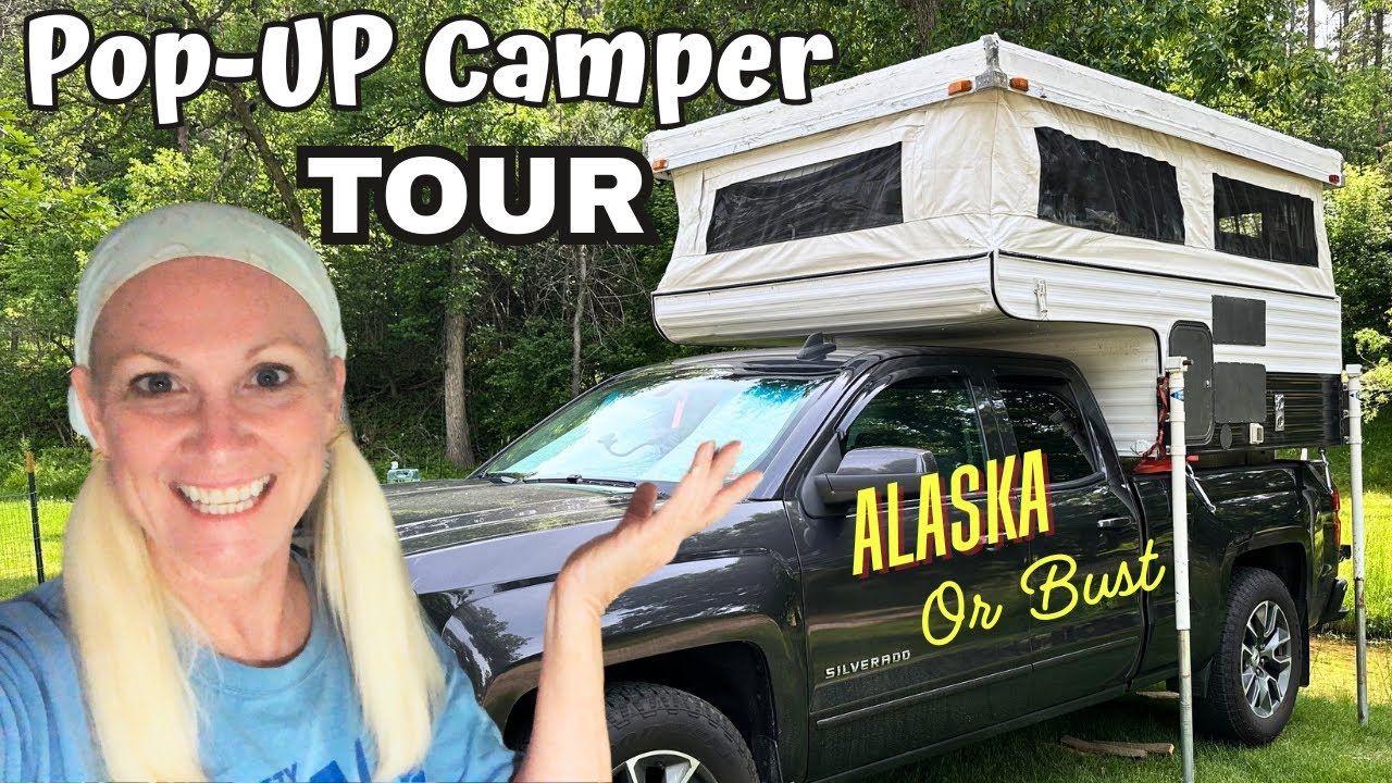POP-UP TRUCK CAMPER? All the way to ALASKA? / Full Tour #overlanding #alaskaroadtrip #truckcamper