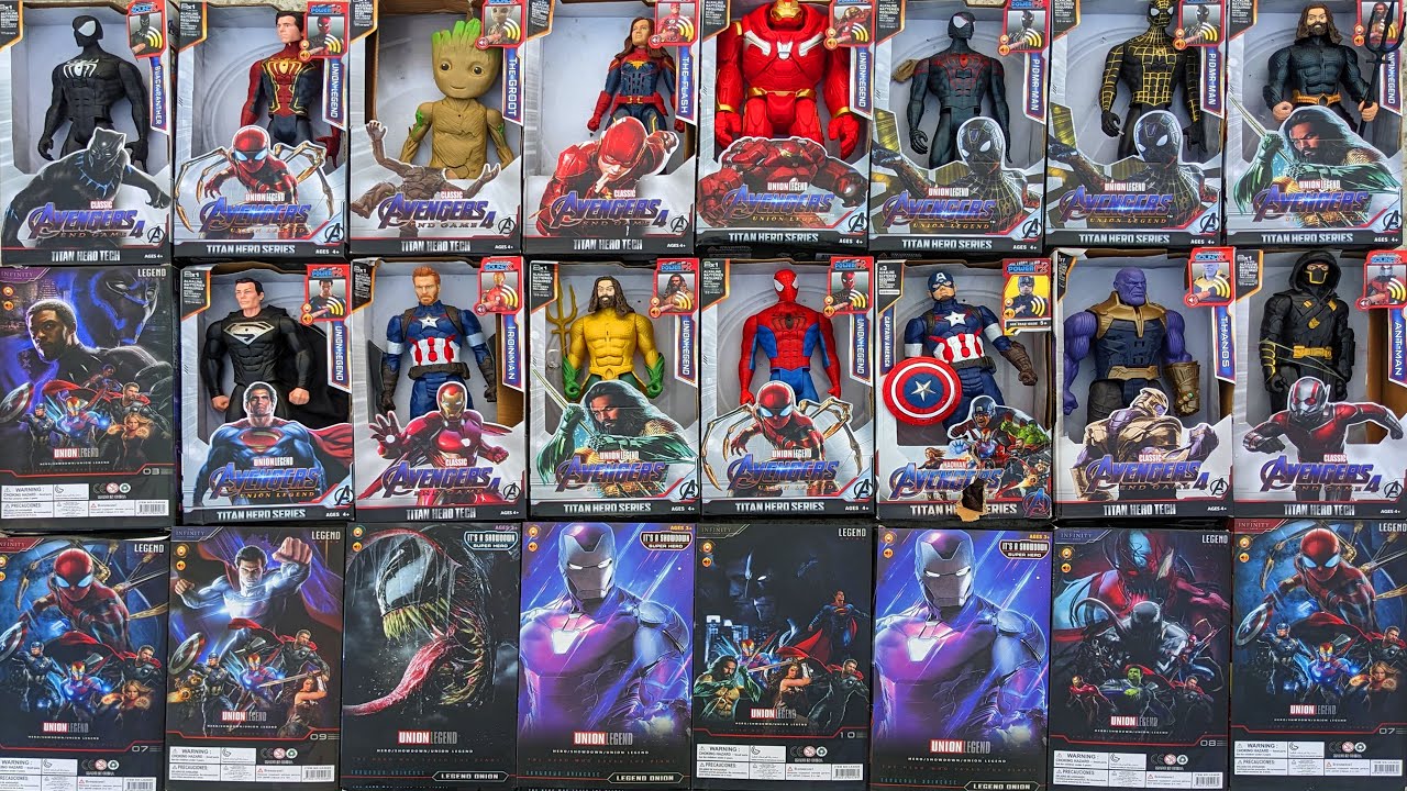 Unboxing Avengers Collection : Iron Man, Hulk, Spider man vs Captain America , Thanos, Batman #65