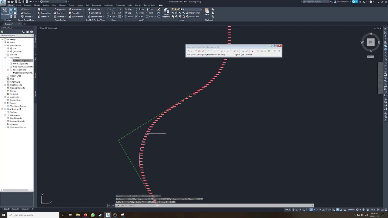AutoCAD Civil 3D - Rail Best Fit Alignment