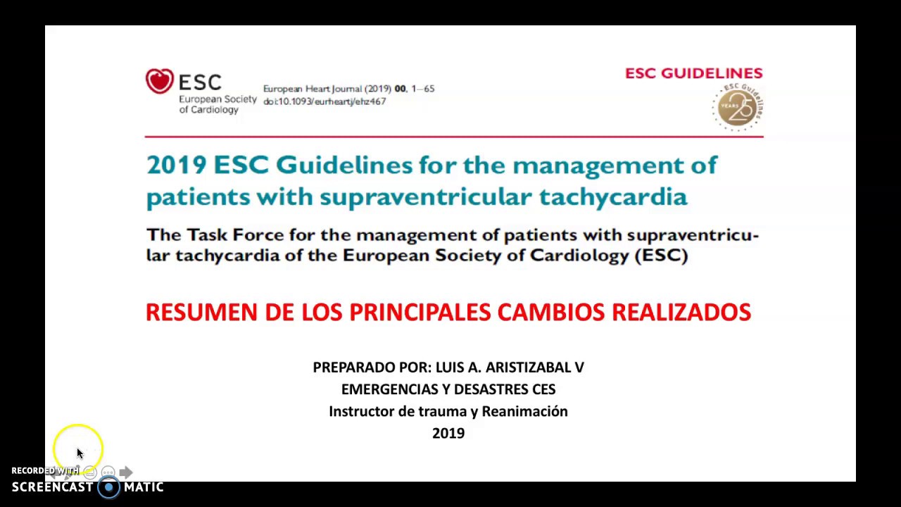 TAQUICARDIA SUPRAVENTRICULAR 2019