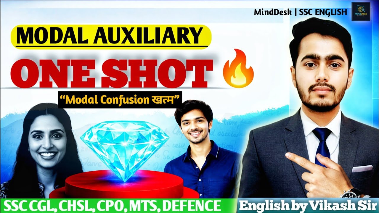 MODAL AUXILIARY One Shot 🔥 | SSC English Complete Concept + PYQs | Must Watch