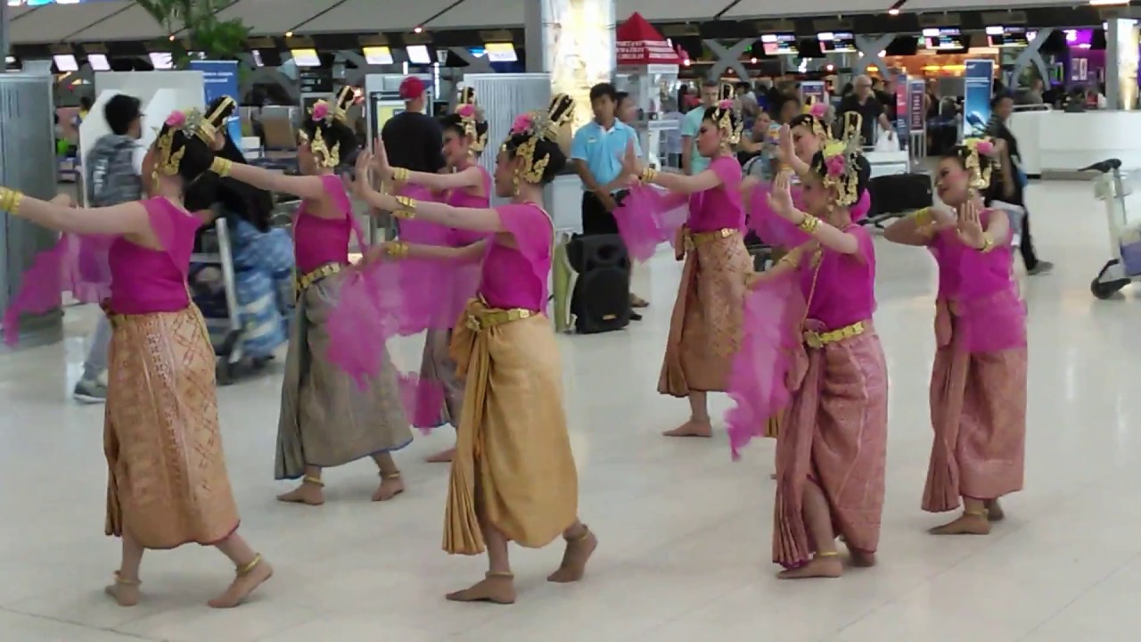 Thailand Dance thai girls, RAM THAI in Bangkok airport